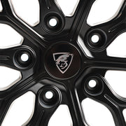 18x8 Matte Black Predator Viper Alloys for Ford Transit Custom 2012-2023