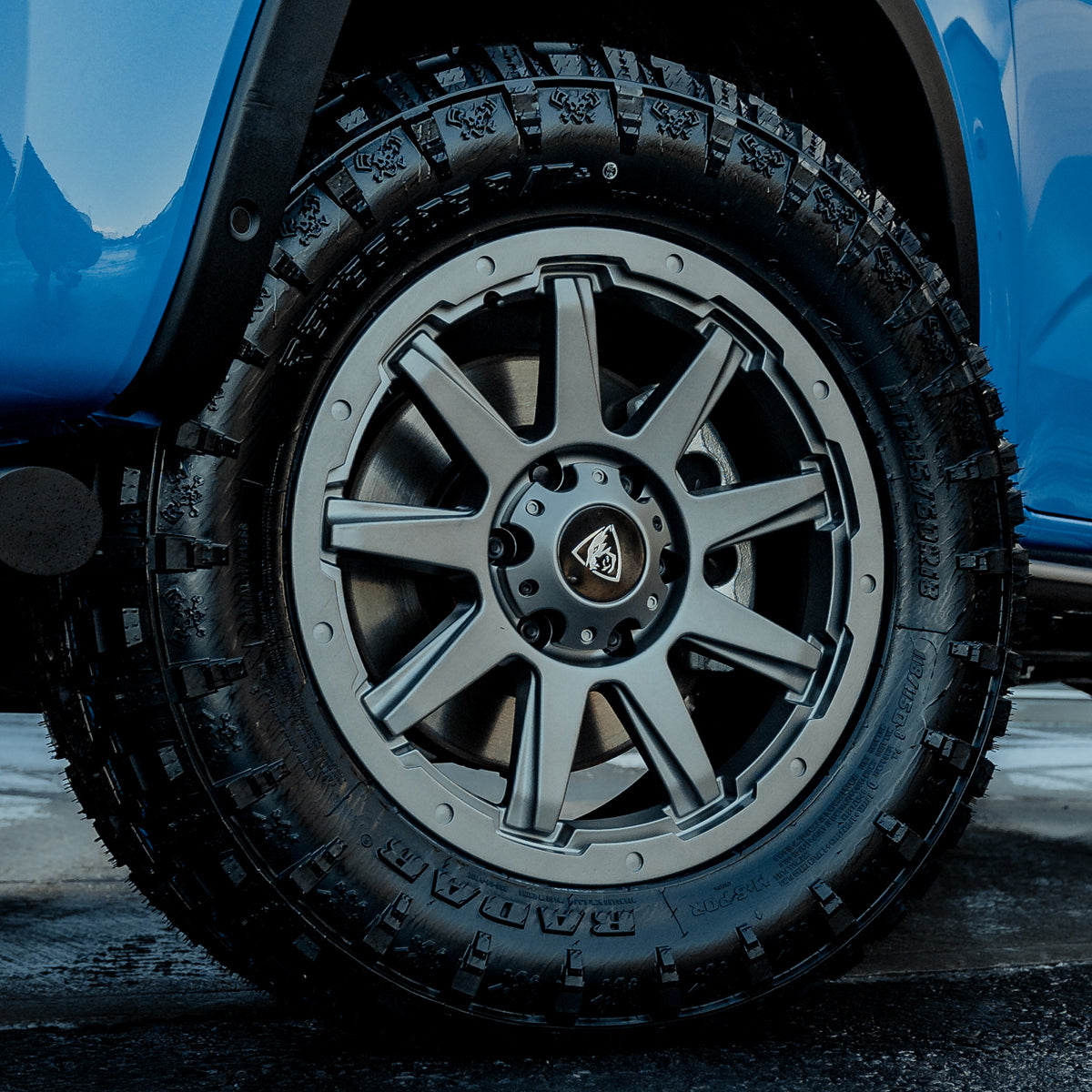 18x8 Gunmetal Grey Predator Hurricane Alloys for VW Amarok 2023+