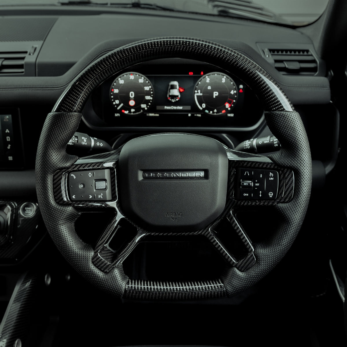Carbon Fibre Heated Steering Wheel for Land Rover Defender 2020+