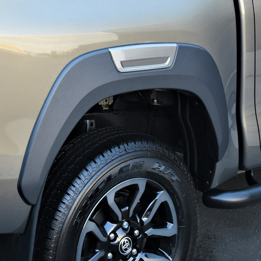 Predator OE Style Wheel Arches in Matte Black for Toyota Hilux 2016-2020