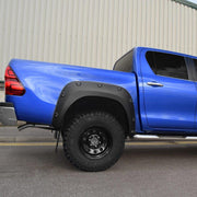 Predator Wheel Arches with Rivets in Matte Black for Toyota Hilux 2016-2020