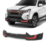 Predator Front Bumper Mask in Black and Red for Isuzu D-Max 2017-2020
