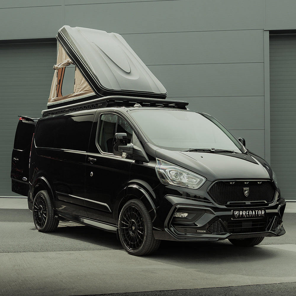 Ford Transit Custom Black Predator Explorer Hard Shell ABS Pop-Up 2-Person Rooftop Tent