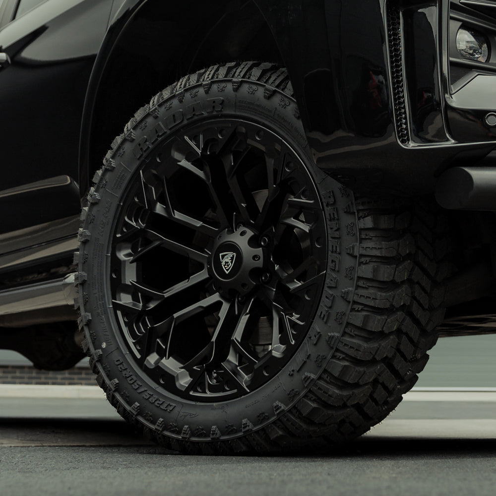 20x9.5 Matte Black Predator Scorpion Alloys for Isuzu D-Max 2021+ (For Predator Monster Arches)