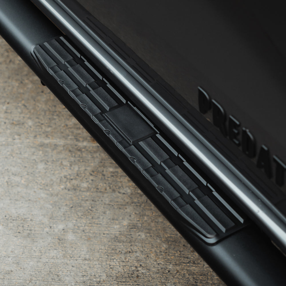 Predator Black Coated Stainless Steel Side Bars with Steps for Ford Ranger 2012-2022