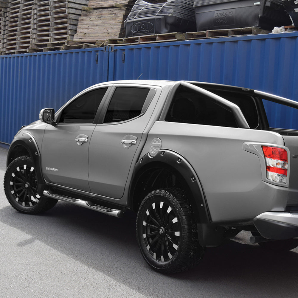 Predator Wheel Arches with Rivets in Matte Black for Mitsubishi L200 Series 5